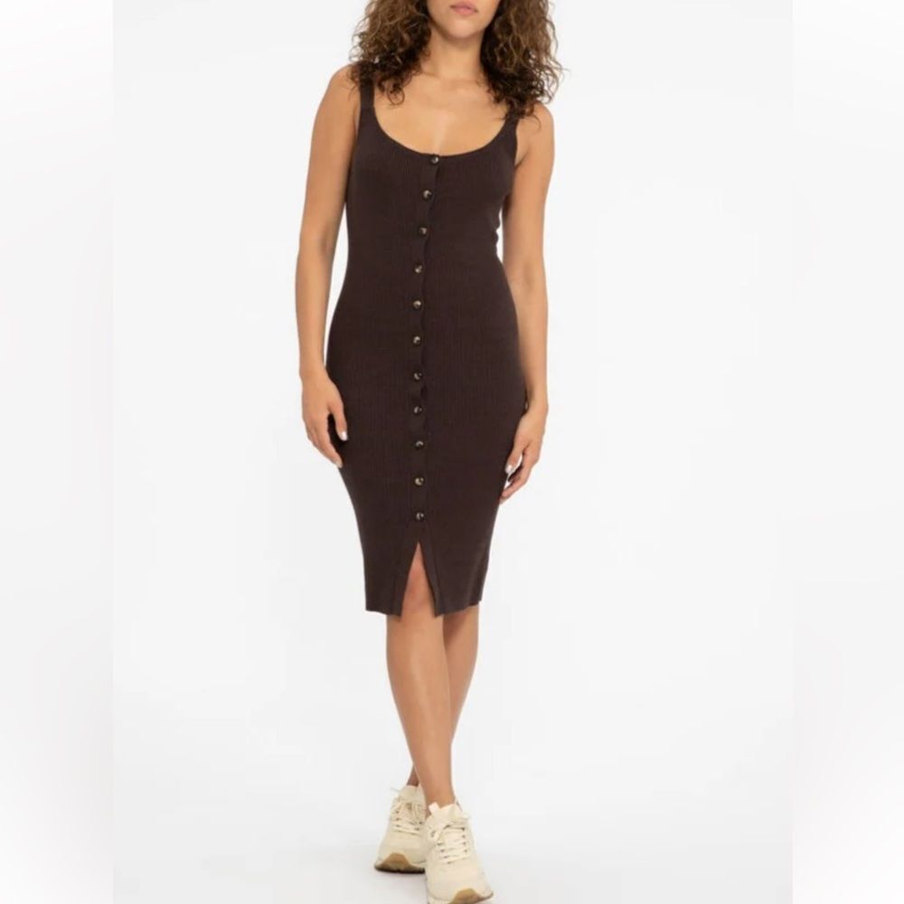 Popular 21 Ribbed Knit Tank Bodycon Dress Medium